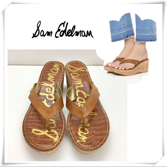 Sam Edelman Shoes - Sam Edelman Romy Wedge Tan Brown Sandals